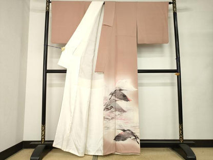 平和屋着物●日展作家　山本唯与志　レリーフ染　色留袖　飛鳥文　暈し染め　正絹　逸品　AABM4349ck