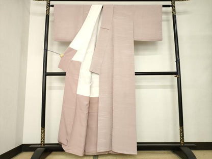 平和屋着物●創業460年・千總　色無地　春の潮　薄柿色　正絹　逸品　AABM4350ck