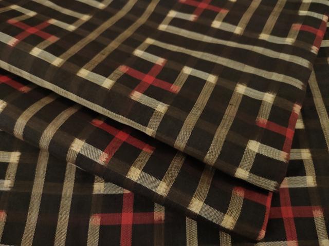 平和屋着物●本場大島紬　龍郷絣　秋名バラ　アンサンブル　正絹　逸品　AABM4353ck