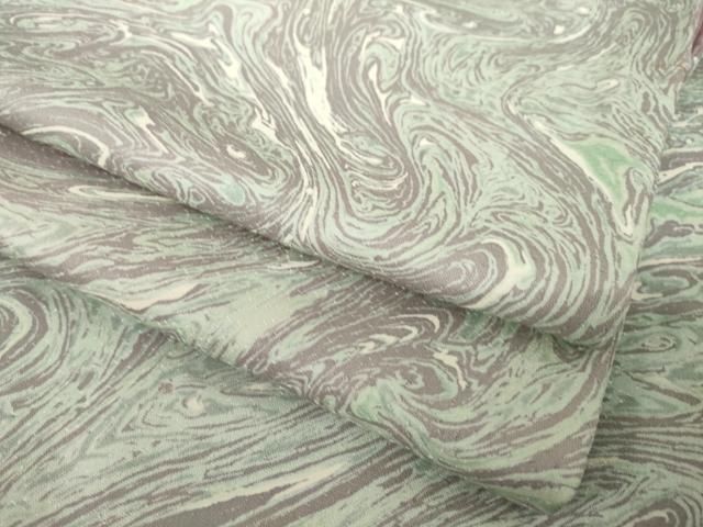 平和屋着物●上質な小紋　墨流し文様　正絹　逸品　未使用　AABM4358ck