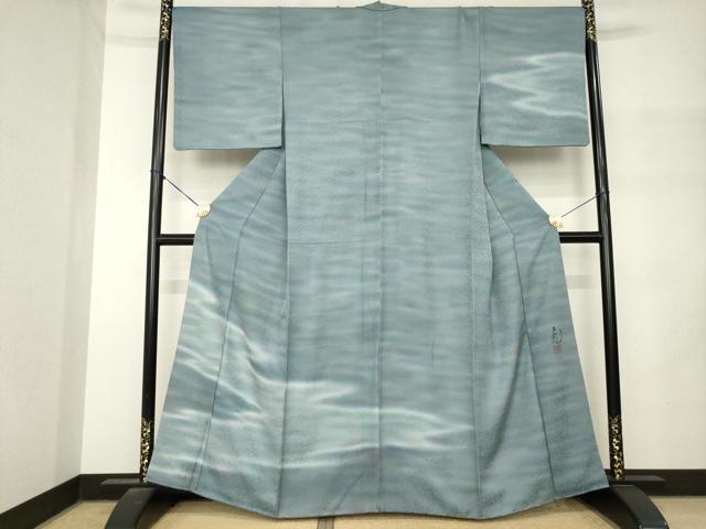 平和屋着物●染色工芸作家　本郷葵虹　訪問着　霞文　暈し染め　正絹　逸品　AABM4367ck