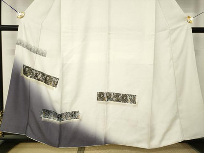 平和屋着物●訪問着　レース　花唐草文　暈し染め　金糸　金彩　正絹　逸品　AABM4368ck