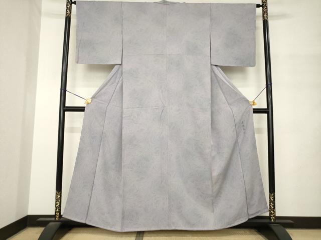平和屋着物●伝統工芸師　服部光擴　小紋　墨流し文様　やまと誂製　正絹　逸品　AABM4372ck