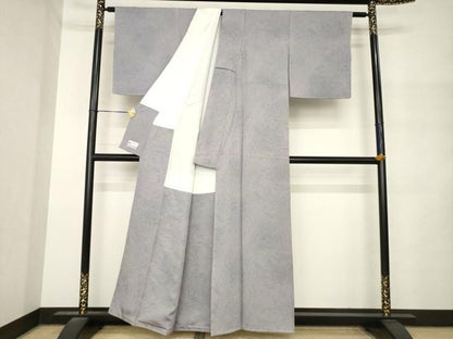 平和屋着物●伝統工芸師　服部光擴　小紋　墨流し文様　やまと誂製　正絹　逸品　AABM4372ck
