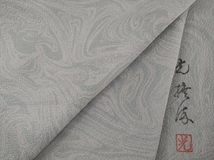平和屋着物●伝統工芸師　服部光擴　小紋　墨流し文様　やまと誂製　正絹　逸品　AABM4372ck