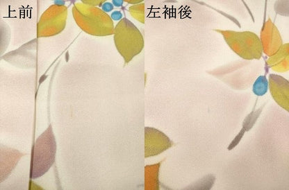 平和屋着物●上質な小紋　枝花文　正絹　逸品　AABM4374ck
