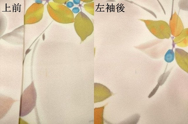 平和屋着物●上質な小紋　枝花文　正絹　逸品　AABM4374ck