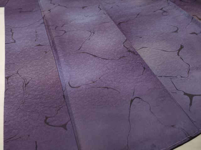 平和屋着物●上質な小紋　墨流し文様　正絹　逸品　AABM4379ck