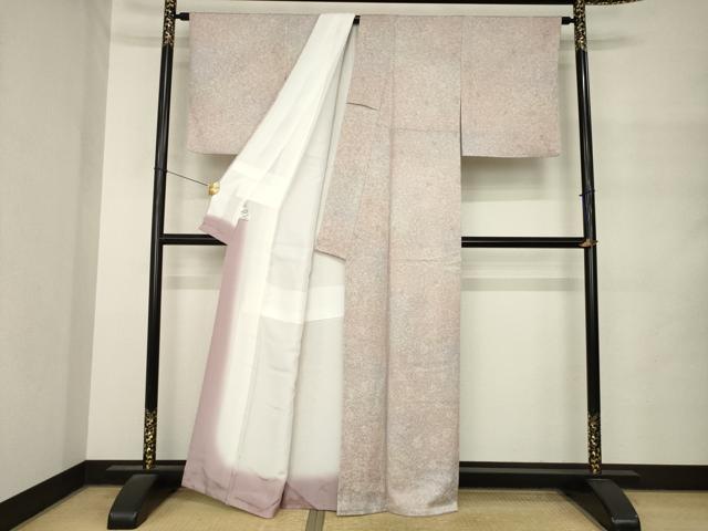 平和屋着物●上質な小紋　霞文　暈し染め　正絹　逸品　AABM4381ck