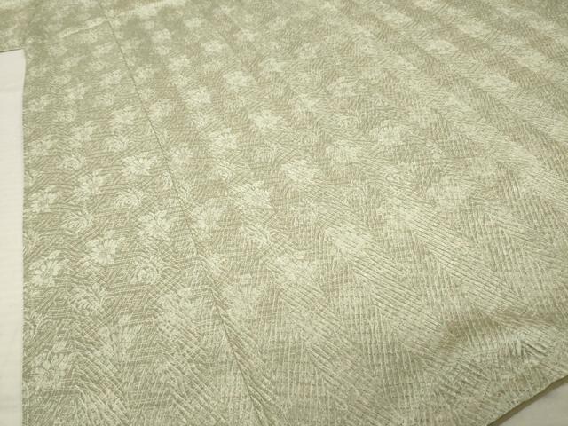 平和屋着物●名門　藤娘きぬたや・杢目絞り　小紋　正絹　逸品　未使用　AABM4391ck