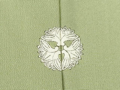 平和屋着物●訪問着　刺繍　花蝶文　金糸　正絹　逸品　AABM4393ck
