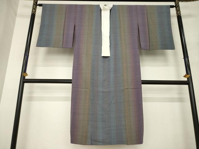 平和屋着物●長襦袢　無双仕立て　格子　正絹　逸品　AABM4394ck