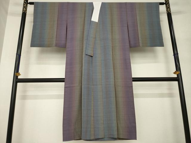 平和屋着物●長襦袢　無双仕立て　格子　正絹　逸品　AABM4394ck