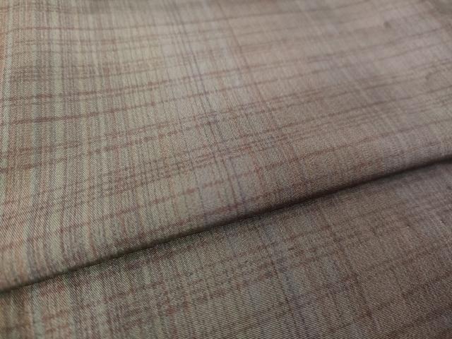 平和屋着物●長襦袢　無双仕立て　格子　正絹　逸品　AABM4394ck