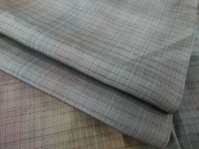 平和屋着物●長襦袢　無双仕立て　格子　正絹　逸品　AABM4394ck