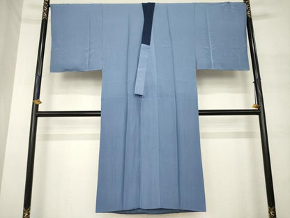 平和屋着物●男性　長襦袢　袷　遠山風景文　正絹　逸品　AABM4399ck