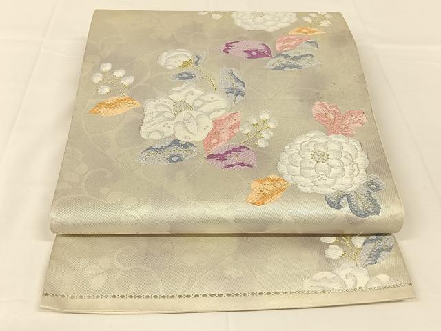 平和屋着物◎六通柄袋帯　唐織　辻が花　金銀糸　正絹　逸品　AABM4403dk