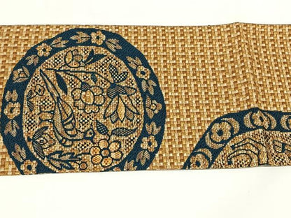 平和屋着物◎八寸名古屋帯　狩猟文　正絹　逸品　AABM4439dk