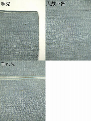 平和屋着物●太鼓柄袋帯　花蝶文　金糸　正絹　逸品　AABM4639pf