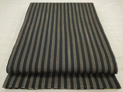 平和屋着物●六通柄袋帯　まわた紬　笹蔓文　正絹　逸品　AABM4662pf