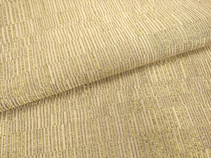平和屋着物●全通柄袋帯　変わり縞　金糸　正絹　逸品　AABM4669pf