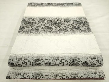平和屋着物●両面全通柄袋帯　葡萄蔦の葉文　草花文　正絹　逸品　AABM4670pf
