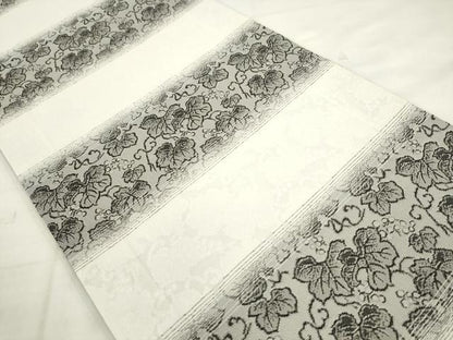 平和屋着物●両面全通柄袋帯　葡萄蔦の葉文　草花文　正絹　逸品　AABM4670pf