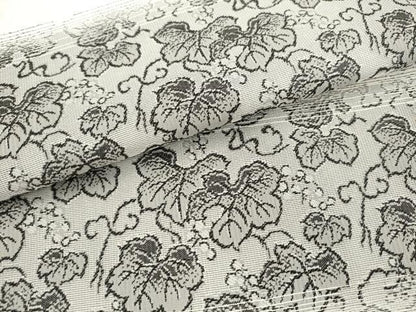 平和屋着物●両面全通柄袋帯　葡萄蔦の葉文　草花文　正絹　逸品　AABM4670pf