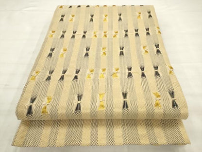 平和屋着物●太鼓柄袋帯　捩り織　間道　金糸　正絹　逸品　AABM4673pf