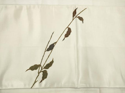 平和屋着物●染色作家　草野一騎　太鼓柄袋帯　花鳥文　正絹　逸品　AABM4702pf