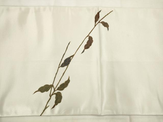 平和屋着物●染色作家　草野一騎　太鼓柄袋帯　花鳥文　正絹　逸品　AABM4702pf