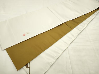 平和屋着物●染色作家　草野一騎　太鼓柄袋帯　花鳥文　正絹　逸品　AABM4702pf