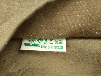 平和屋着物●太鼓柄袋帯　流水枝花文　銀通し地　やまと誂製　正絹　逸品　AABM4716pf