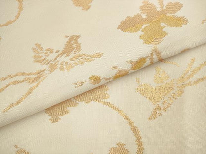 平和屋着物●全通柄　本袋帯　花鳥文　金糸　正絹　逸品　AABM4717pf