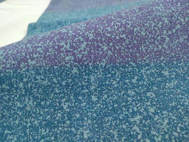 平和屋着物●全通柄袋帯　紬地　横段霞文　正絹　逸品　AABM4719pf