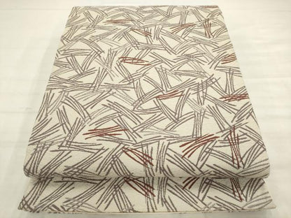 平和屋着物●六通柄袋帯　抽象文様　正絹　逸品　AABM4735pf