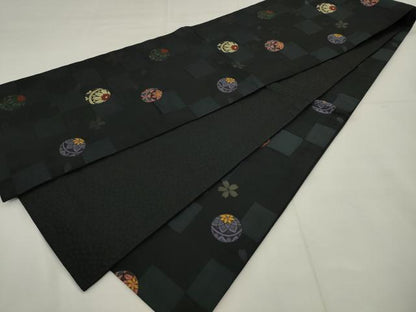 平和屋着物●全通柄京袋帯　舞桜文　鞠　AABM4779pf