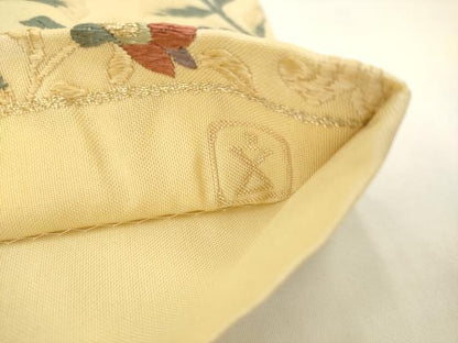 平和屋着物●六通柄袋帯　唐織　みやこ綴　更紗花文　金糸　正絹　逸品　AABM4786pf