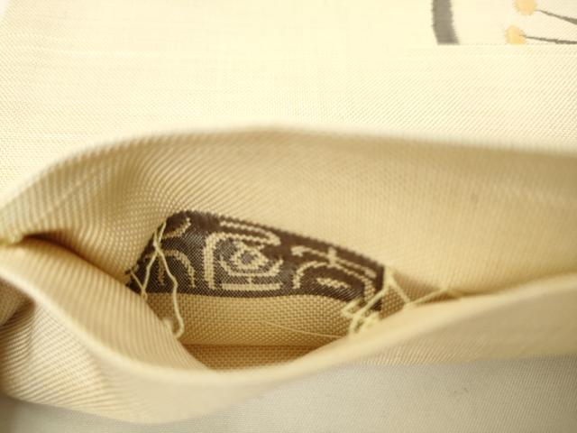 平和屋着物●名門木屋太　今河織物　六通柄袋帯　草花丸文　正絹　逸品　AABM4788pf