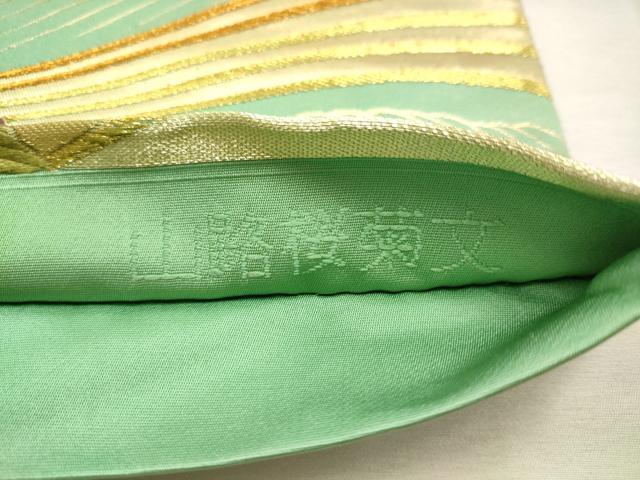 平和屋着物●西陣織　天平初年創始の京の老舗　洛陽織物　六通柄袋帯　唐織　山路桜菊文　金糸　正絹　逸品　AABM4802pf