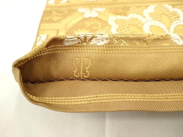 平和屋着物●西陣　川島織物　六通柄　本袋帯　蜀江花文　金糸　正絹　逸品　AABM4829pf