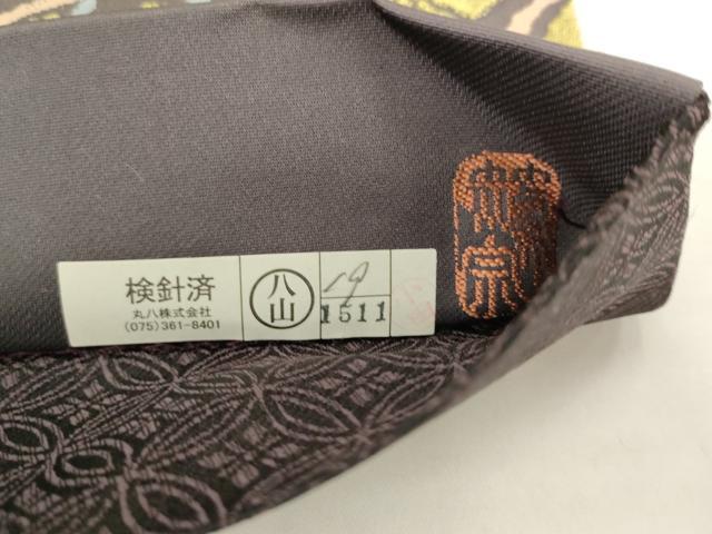平和屋着物●織匠十一代目 篠屋宗兵衛 謹製　綴れ唐織　六通柄袋帯　七宝花文　金糸　正絹　逸品　AABM4833pf