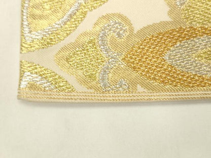 平和屋着物●西陣　川島織物　六通柄　本袋帯　飾花文　金銀糸　正絹　逸品　AABM4853pf