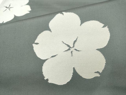 平和屋着物●世界的人形師　辻村寿三郎　ジュサブロー　六通柄袋帯　舞桜文　正絹　逸品　AABM4862pf