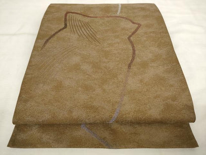 平和屋着物●西陣　川島織物　六通柄　本袋帯　幾何学文様　正絹　逸品　AABM4867pf