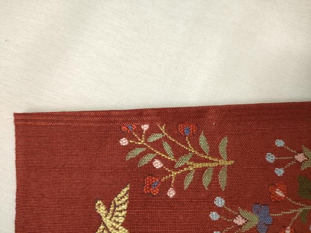 平和屋着物●西陣　川島織物　六通柄　本袋帯　紬地　狩猟文　正絹　逸品　AABM4874pf