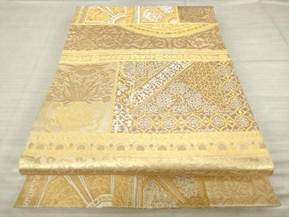 平和屋着物●西陣　川島織物　六通柄　本袋帯　壁画文様　金銀糸　三越扱い　正絹　逸品　AABM4894pf