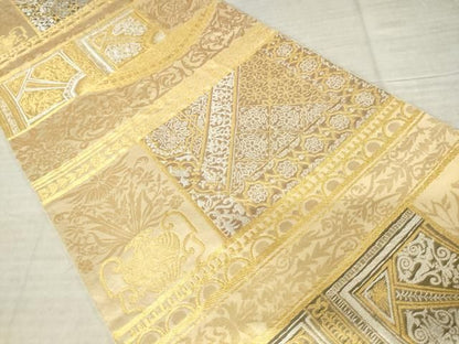 平和屋着物●西陣　川島織物　六通柄　本袋帯　壁画文様　金銀糸　三越扱い　正絹　逸品　AABM4894pf