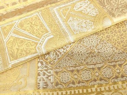 平和屋着物●西陣　川島織物　六通柄　本袋帯　壁画文様　金銀糸　三越扱い　正絹　逸品　AABM4894pf