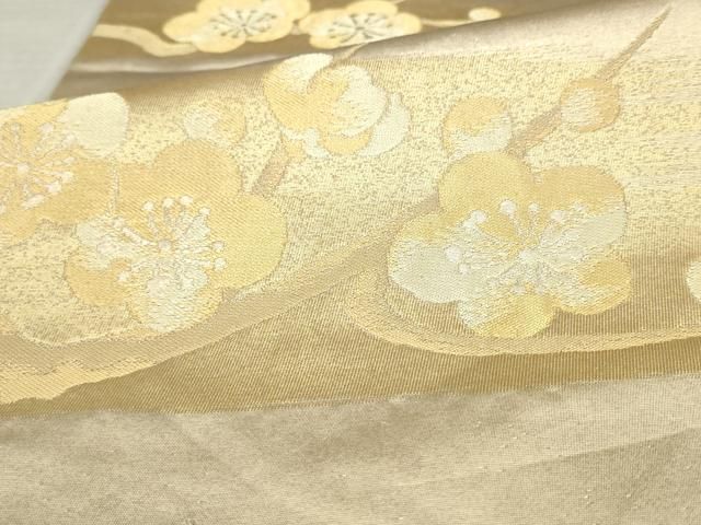 平和屋着物●西陣　川島織物　六通柄　本袋帯　枝梅　金糸　三越扱い　正絹　逸品　AABM4897pf
